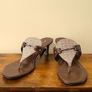 Etienne Aigner "Clayton" Brown Heeled Sandals size 8.5